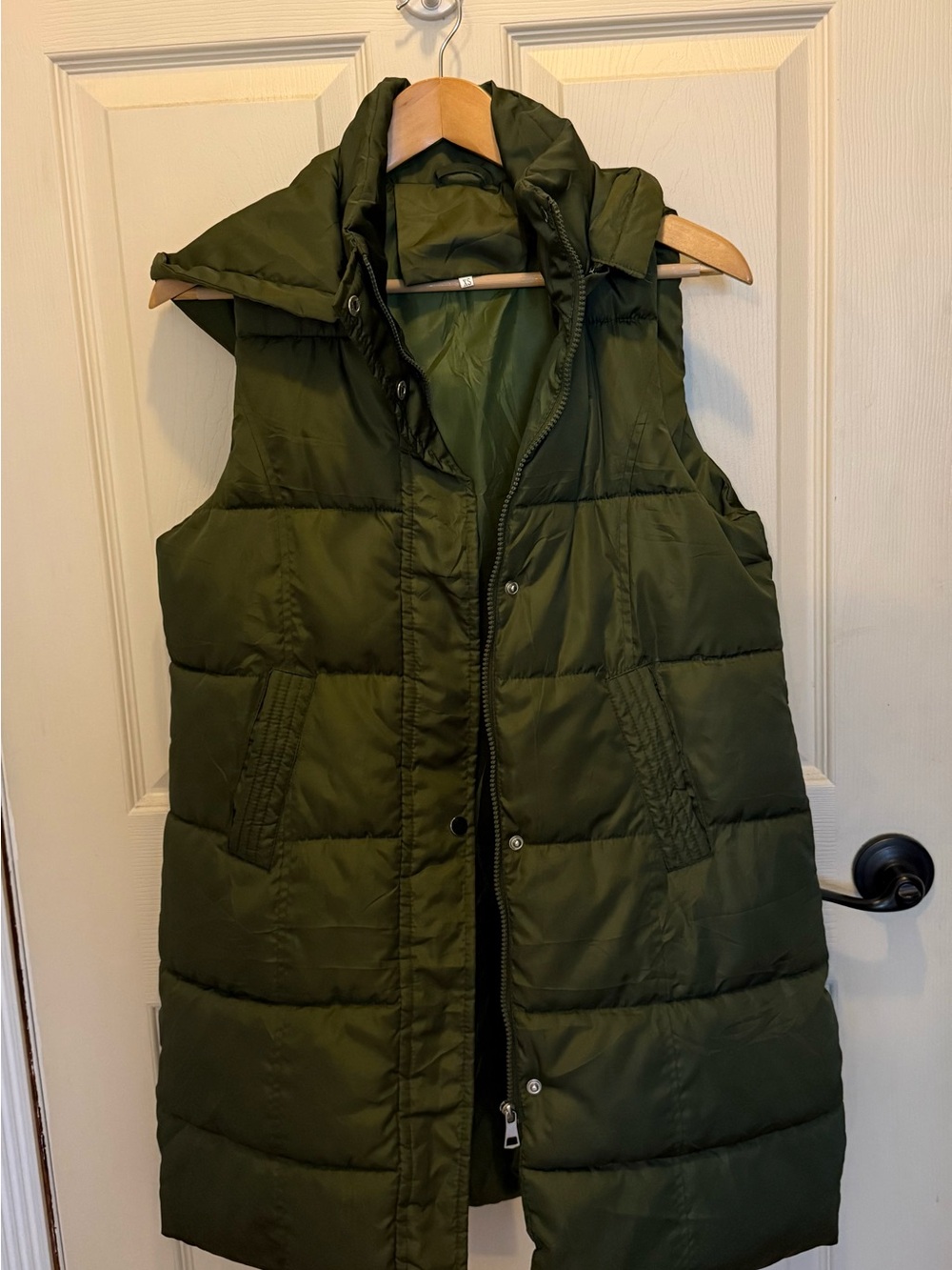 Olive Green Puffer Vest